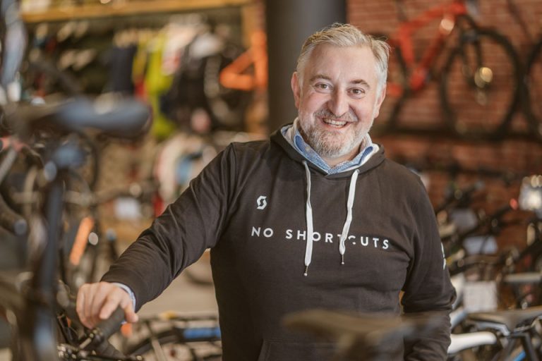 Franco Orlando, Inhaber eines Freiburger Fahrradfachgeschäftes